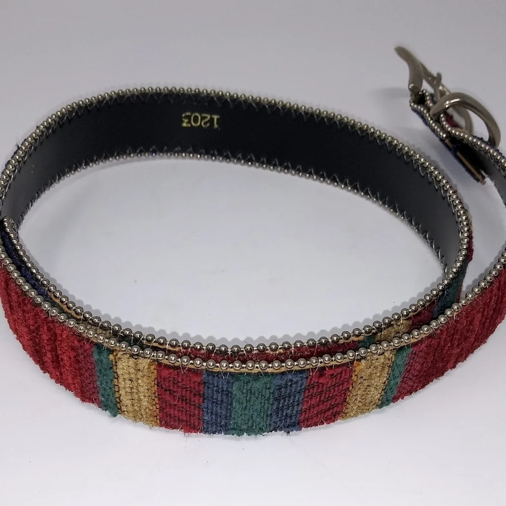 Women's Boho Ethnic Patterned Belt Sz S